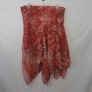 My Michelle pink lined animal print skirt